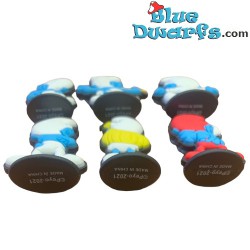 Smurf - Playset - 6 figurines - Flexible rubber - 2021 - 4 cm