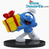 Jokey smurf with present - Blue Resin 2023 - Set 2 - Resin smurf statue - 11 cm