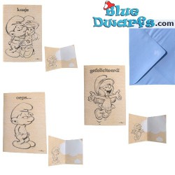 3x Greeting cards of the smurfs + envelops  (17,5 x 12 cm)