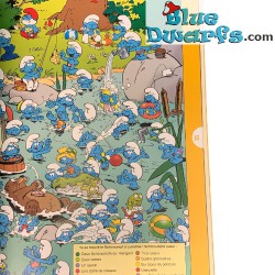 Smurf book - Spot the Brainy smurf - Les schtroumpfs - Où se schtroumpfe - French language