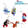 Set completo - 5 Llaveros de Metal - Los Pitufos - 6 cm