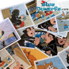 5x Schlumpf Aufkleber - Azrael und Gargamel - 2008 -  Panini  - 6,5 x 5cm