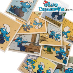 5x autocollant - Schtroumpf Bricoleur -  Les schtroumpfs - 2008 -  Panini  - 6,5 x 5cm
