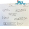 5x pegatina - Pitufina - Los pitufos  - 2008 -  Panini  - 6,5 x 5cm
