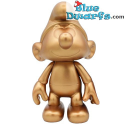 Bronzefarbener Schlumpf 20 cm – Vinyl Global Smurfday Figur – mit beweglichem Kopf und Armen