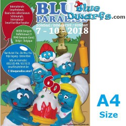 Flyer - Ferias de los pitufos - Blue Paradise - 7-10-2018 -29x21cm