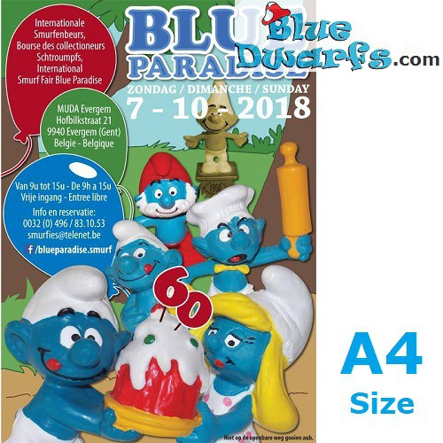 Bourse des Collectionneurs de Schtroumpfs - Blue Paradise - 7-10-2018 -29x21cm