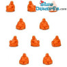Mini Budda - Gomma morbida - Mini statuine porta fortuna - 10 pezzi - Safari - 2 cm