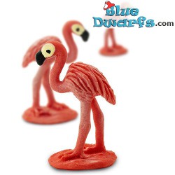 Mini chilean flamingo - Pink - 10 pieces - good luck mini figurines - 2 cm
