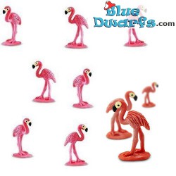 Mini chilean flamingo - Pink - 10 pieces - good luck mini figurines - 2 cm