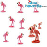 Mini flamenco chileno - Miniaturas de la Suerte - goma - 10 piezas -Safari - 2 cm