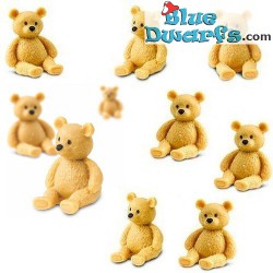 Mini Teddy bears - Teddy bear - 10 pieces - good luck mini figurines - 2 cm