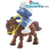 40221: Rocking Horse Smurf - without red base (Supersmurf) - Schleich - 5,5cm