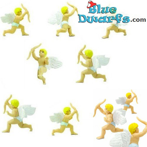 Mini cupidon / ange - Mini figurines porte-bonheur - 10 pieces - Safari - 2 cm