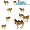 Mini Camello - Camellos - Marrón - Miniaturas de la Suerte - goma - 10 piezas -Safari - 2 cm
