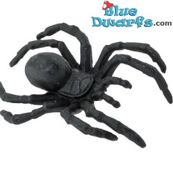 Mini araña - Arañas - Negro - Miniaturas de la Suerte - goma - 10 piezas -Safari - 2 cm