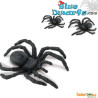 Mini araña - Arañas - Negro - Miniaturas de la Suerte - goma - 10 piezas -Safari - 2 cm