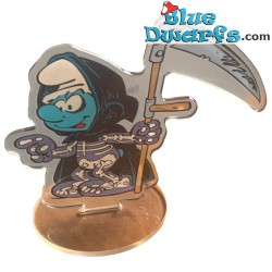 Grim Reaper Smurf  - Plastic figurine - on base - 9cm