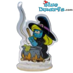Witch Smurfette - Plastic figurine - on base - 9cm