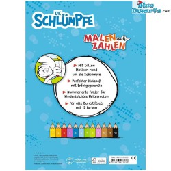 Schlumpf Malbuch - Deutsch -Malen nach Zahlen ab 5  - 28x21cm
