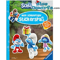 Coloring book the Smurfs - German - Mein Schlumpfiger Stickerspass - with 150 stickers - 28x21cm