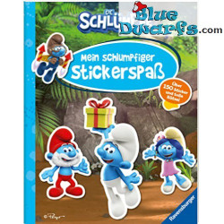 Schlumpf Malbuch - Deutsch - Schlumpfiger Stickerspaß ab 5  - 28x21cm