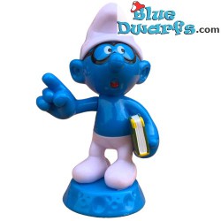 Brainy Smurf with Book - Candytopper -   (BIP Holland, +/- 8cm)