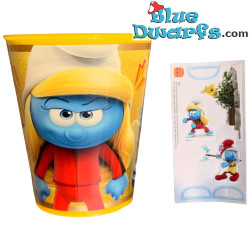 Schtroumpf coupe - Judoka Schtroumpfette - Tasse en plastique - Nr 10 - Burger King - 2022