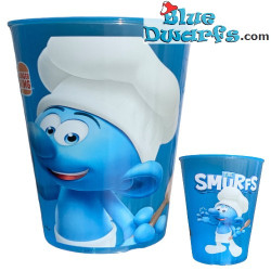 Schtroumpf coupe - Schtroumpf Gourmand - Tasse en plastique - Nr 18 - Burger King - 2022