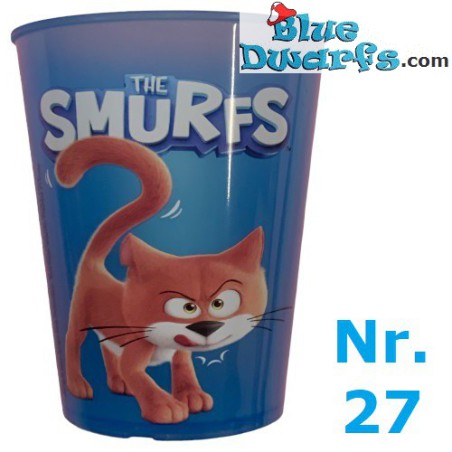 Smurf cup - plastic- Azrael the cat - Nr 27 - Burger King - 2022