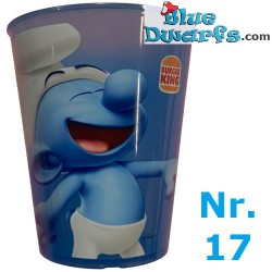 Smurf cup - plastic- Jokey smurf - Nr 17 - Burger King - 2022