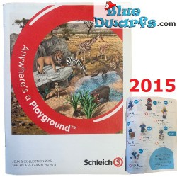 Catalogue de la collection des schtroumpfs et Schleich -2015 - 10x14,5 cm