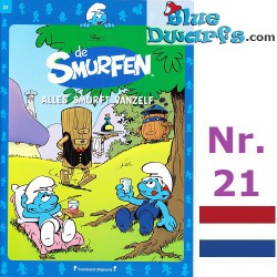 Comic book - Dutch language - De Smurfen - Het Laatste Nieuw - Alles smurft vanzelf - Nr. 21