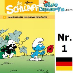Bande dessinée - Die Schlümpfe 01 Blauschlümpfe und Schwarzschlümpfe - Hardcover Allemand