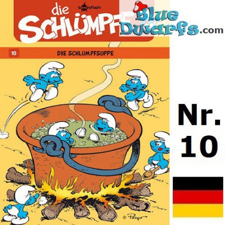 Comic Buch - Die Schlümpfe 10 - Die Schlumpfsuppe - Hardcover - Deutch