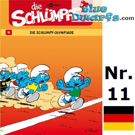 Smurfen stripboek - Die Schlümpfe 11- Die Schlumpf-Olympiade - Hardcover Duits