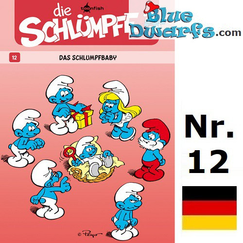Smurfen stripboek - Die Schlümpfe 12 Das Schlumpfbaby - Hardcover Duits