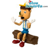Pinocchio Spielfigur sitzend auf einer Bank - Wäscheklammer auf der Nase - Shrek - 6 cm