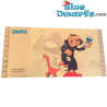 1 biglietto d'Oro /  Golden Ticket -Gargamel - I puffi - Cartoon Kingdom - 7,5x 15 cm
