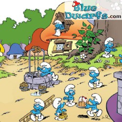 40090 - Well and base only of the smurf Playset - Schleich - 14x10x10cm