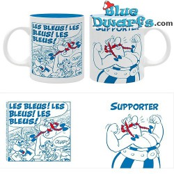 Astérix y Obélix taza -  Obelix Supporter - Les Bleus - 12x8x10cm - 0,32L