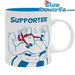 Astérix y Obélix taza -  Obelix Supporter - Les Bleus - 12x8x10cm - 0,32L