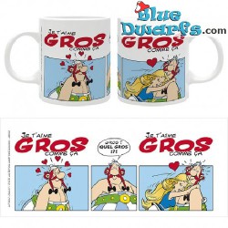 Asterix and Obelix mug -  Obelix Love - Je T'aime gros comme ça - 12x8x10cm - 0,32L