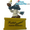 20060: Pitufo con candelabro y vela  - ich wollte -  (pedestal) - Schleich - 5,5cm