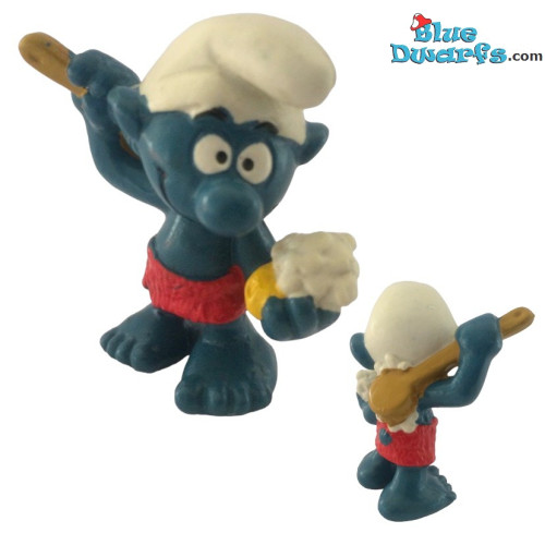 20108: Sauna Smurf (donkere borstel) - Schleich - 5,5cm