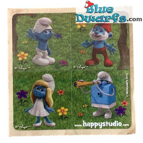 Pegatinas - los pitufos - Mc Donalds - Happy Studio - 4,5x