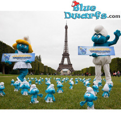 Plastic movable smurf  (+/- 30 cm)