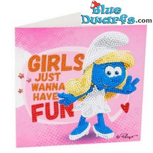 Puffetta - Girls have Fun - Crystal Art - 18x18cm