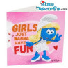 Schtroumpfette - Girls have Fun - Crystal Art - 18x18cm