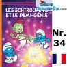 Comico I puffi- Les Schtroumpfs -  et le demi-génie - Hardcover francese - Nr.34